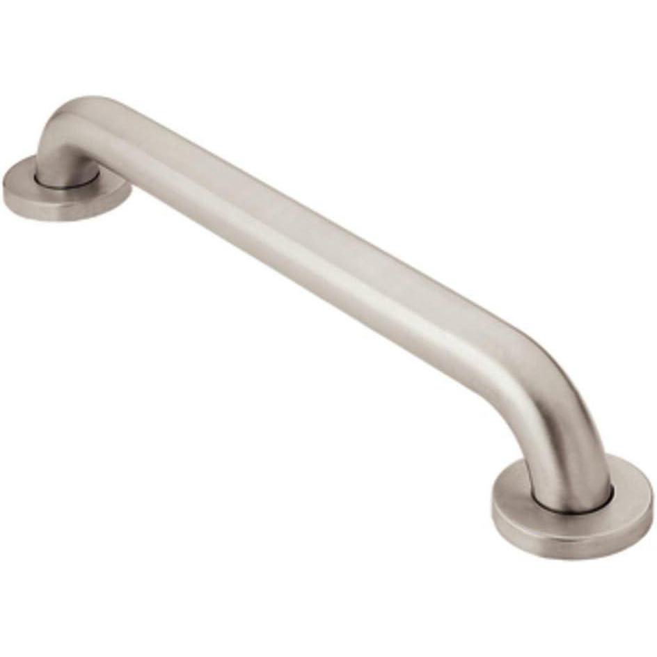 image:imageMoen Home Care Bathroom Safety 12 Inch Stainless Steel Handicap Grab Bar for Bathtub and Shower Elderly Assistance Product with Concealed Screws 891242 Inch