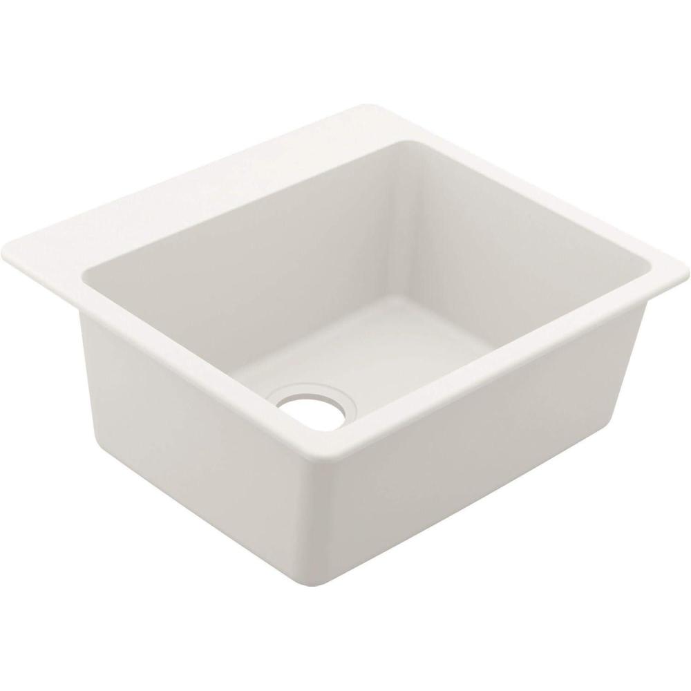 image:imageMoen Host Black Granite 25Inch Wide x 95Inch Deep Dual Mount Single Bowl Kitchen or Bar Sink GGB3019BWhite