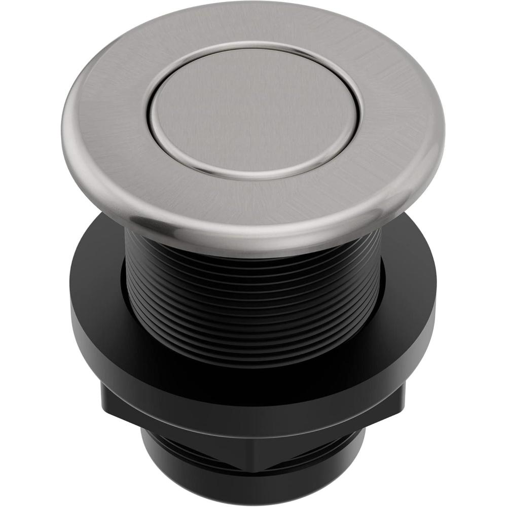 image:imageMoen Satin Nickel Garbage Disposal Air Switch Coordinating Decorative Button Air Switch Sold Separately AS4201SN