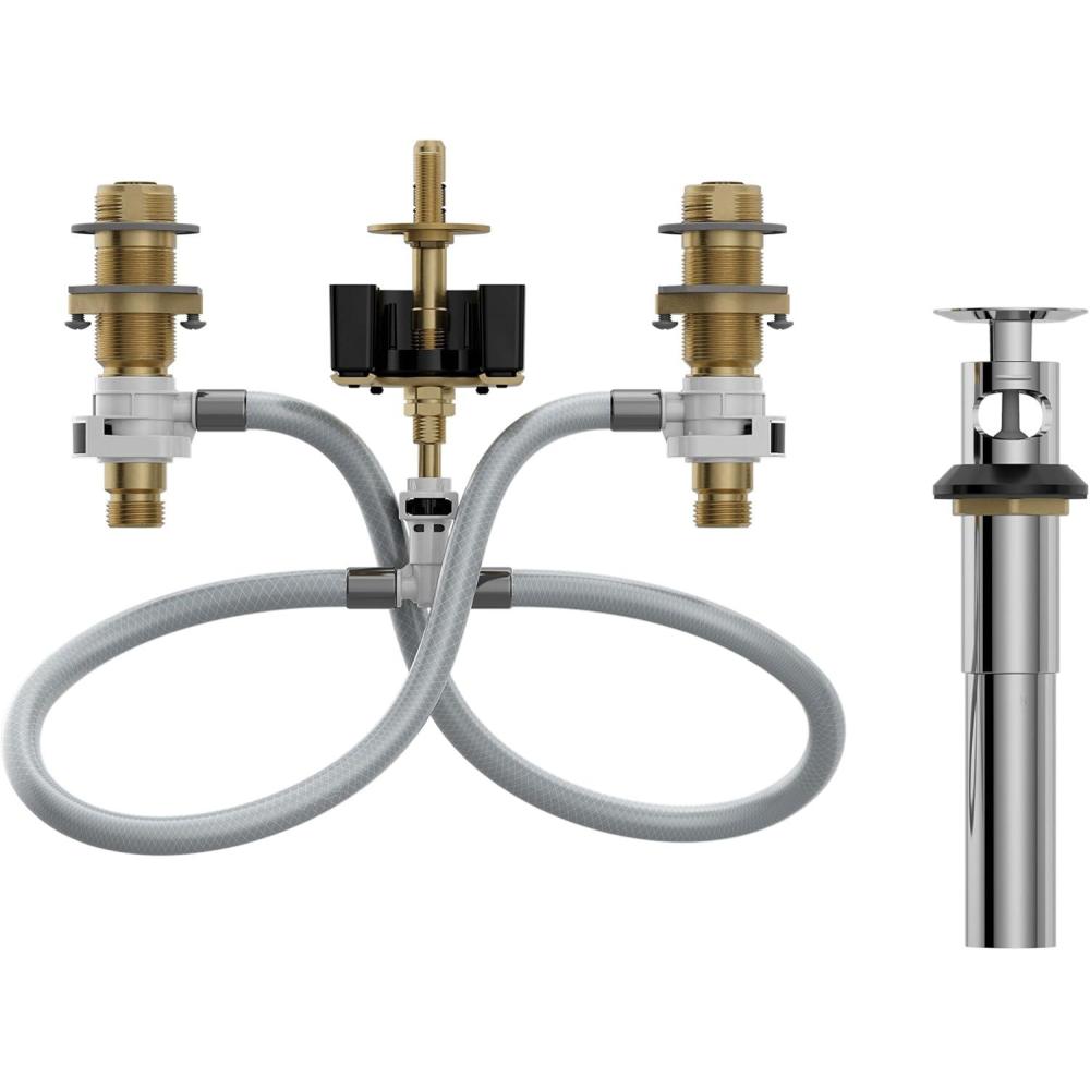 image:imageMoen Widespread Bathroom Sink Faucet Rough In Water Valve with Drain Assembly 900005
