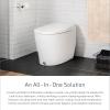 Moen 3-Series White Tankless Bidet, One Piece Elongated Toilet with Remote Control, ET1300(ET900)