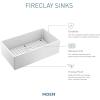 Moen FC331910 Apron-Front Fireclay Single Bowl Undermount Kitchen Sink, 33″, White