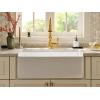 Moen FC331910 Apron-Front Fireclay Single Bowl Undermount Kitchen Sink, 33″, White