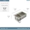 Moen GS161302B Luxe Chef Workstation System 33-Inch Dual Mount Double Bowl Kitchen Sink, Stainless Steel(Double Bowl)