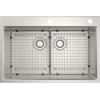 Moen GS161302B Luxe Chef Workstation System 33-Inch Dual Mount Double Bowl Kitchen Sink, Stainless Steel(Double Bowl)
