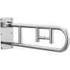 Moen Home Care Bathroom Safety 30 Inch Stainless Steel Flip Up Bathroom HandicapGrab Bar with Toilet Paper Holder, Elderly Assistance Product, R8962FD(Peened)