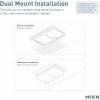 Moen Host Black Granite 25-Inch Wide x 9.5-Inch Deep Dual Mount Single Bowl Kitchen or Bar Sink, GGB3019B(Black)
