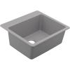 Moen Host Black Granite 25-Inch Wide x 9.5-Inch Deep Dual Mount Single Bowl Kitchen or Bar Sink, GGB3019B(Gray)