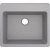 Moen Host Black Granite 25-Inch Wide x 9.5-Inch Deep Dual Mount Single Bowl Kitchen or Bar Sink, GGB3019B(Gray)