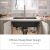 Moen Host Black Granite 33-Inch Wide x 9.5-Inch Deep Undermount Single Bowl Kitchen Sink, GGB4010B(White)