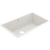 Moen Host Black Granite 33-Inch Wide x 9.5-Inch Deep Undermount Single Bowl Kitchen Sink, GGB4010B(White)