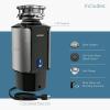 Moen Host Series 3/4 HP Continuous Feed Garbage Disposal with Sound Reduction for Kitchen Sink, Power Cord Included, GXS75C(1 HP)