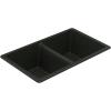 Moen Host White Granite 33-Inch Wide x 9.5-Inch Deep Undermount Double Bowl Kitchen Sink, GGW4012B(White)
