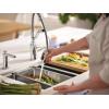 Moen Luxe Chef 18-Gauge Stainless Steel Undermount Apron Front 33″ x 22″ Single Bowl Workstation Sink, Includes Cutting Board, Flexible Drying Rack, Colander, Bottom Sink Grid, and Drain, GS181050BUX(Undermount)