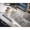 Moen Luxe Chef 18-Gauge Stainless Steel Undermount Apron Front 33″ x 22″ Single Bowl Workstation Sink, Includes Cutting Board, Flexible Drying Rack, Colander, Bottom Sink Grid, and Drain, GS181050BUX(Dual Mount)