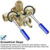 Moen PosiTemp Rough In Pressure Balancing Cycling Shower Valve with Stops, 2590(0.5)