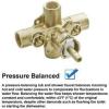 Moen PosiTemp Rough In Pressure Balancing Cycling Shower Valve with Stops, 2590(0.5)