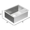 Moen Prep 18-Gauge Single Stainless Steel Bowl Undermount 22″ x 18″ Single Bowl Kitchen Sink, G18185