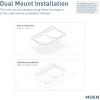 Moen Prep 18-Gauge Stainless Steel Dual Mount 33″ x 22″ x 9″ Double Bowl Low-Divide Kitchen Sink with Bottom Grids Included, GS182082B(Single Bowl)