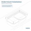 Moen Prep 18-Gauge Stainless Steel Undermount 29″ x 18″ Double Bowl Kitchen Sink, G18288