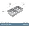 Moen Prep 20-Gauge Stainless Steel Undermount 32.38″ x 18.13″ x 7″ Double Bowl Kitchen Sink, GS20264