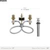 Moen Widespread Bathroom Sink Faucet Rough In Water Valve with Drain Assembly, 9000(0.5)
