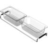 Moen 215820 Luxe Chef Workstation System Accessory, Acrylic Prep Bins with Lids, Clear, 2 Pack
