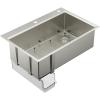 Moen GS161302B Luxe Chef Workstation System 33-Inch Dual Mount Double Bowl Kitchen Sink, Stainless Steel(Single Bowl)