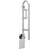 Moen Home Care Bathroom Safety 30 Inch Stainless Steel Flip Up Bathroom HandicapGrab Bar with Toilet Paper Holder, Elderly Assistance Product, R8962FD(Peened)