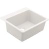 Moen Host Black Granite 25-Inch Wide x 9.5-Inch Deep Dual Mount Single Bowl Kitchen or Bar Sink, GGB3019B(White)