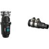 Moen Host Series 3/4 HP Continuous Feed Garbage Disposal with Sound Reduction for Kitchen Sink, Power Cord Included, GXS75C(0.5 HP)