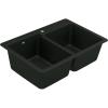 Moen Host White Granite 33-Inch Wide x 9.5-Inch Deep Dual Mount Double Bowl Kitchen Sink, GGW3024B(Matte)