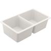 Moen Host White Granite 33-Inch Wide x 9.5-Inch Deep Undermount Double Bowl Kitchen Sink, GGW4012B(White)