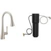Moen Kurv Spot Resist Stainless 3-in-1 Water Filtration Pull Down Kitchen Faucet, F9126SRS with Moen F9800 Advanced Carbon Water Filtration System