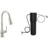 Moen Paterson Spot Resist Stainless Water Filtration One-Handle High Arc Pulldown Kitchen Faucet, FS72003SRS with Moen F9800 Advanced Carbon Water Filtration System