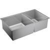 Moen Prep 16-Gauge Stainless Steel Undermount 34″ x 20″ Double Bowl Kitchen Sink, G16221