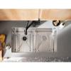 Moen Prep 18-Gauge Stainless Steel Dual Mount 33″ x 22″ x 9″ Double Bowl Low-Divide Kitchen Sink with Bottom Grids Included, GS182082B(Low Divide)