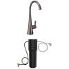 Moen Sip Black Stainless Beverage Faucet with High Arc Rotating Spout Plus Advanced Carbon Water Filtration System for Cleaner Drinking Water, S5520BLS + F9800
