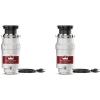 Waste King L-1001 Garbage Disposal with Power Cord, 1/2 HP & L-111 Garbage Disposal with Power Cord, 1/3 HP, Gray(0.5 HP)