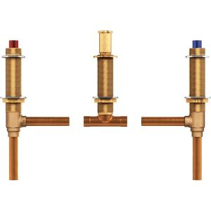 Moen Brass Two Handle 3-Hole Roman Tub Valve Adjustable 1/2-Inch CC Connection, 4792(0.5)