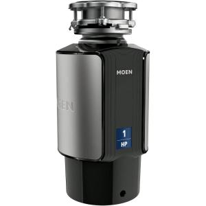Moen Host Series 3/4 HP Continuous Feed Garbage Disposal with Sound Reduction for Kitchen Sink, Power Cord Included, GXS75C(1 HP)