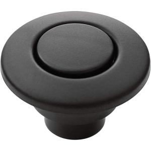 Moen Matte Black Garbage Disposal Air Switch Coordinating Decorative Button, Decorative Button Only, Housing Required, Button Only, Air Switch Sold Separately, AS-4201-BL