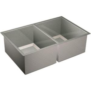 Moen Prep 16-Gauge Stainless Steel Undermount 31″ x 20″ Double Bowl Kitchen Sink, G16200