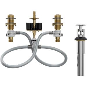 Moen Widespread Bathroom Sink Faucet Rough In Water Valve with Drain Assembly, 9000(0.5)
