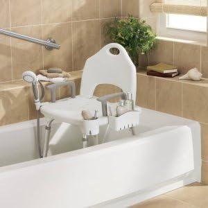 image:imageMoen DN7060 Home Care 22Inch W x 1925Inch D Adjustable Height Bath Safety Shower Chair Glacier