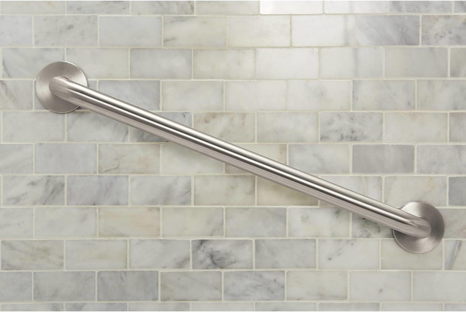 image:imageMoen Matte Black 24Inch Bathroom Safety Grab Bar with Concealed Screws for Elderly Shower Support R8724BL