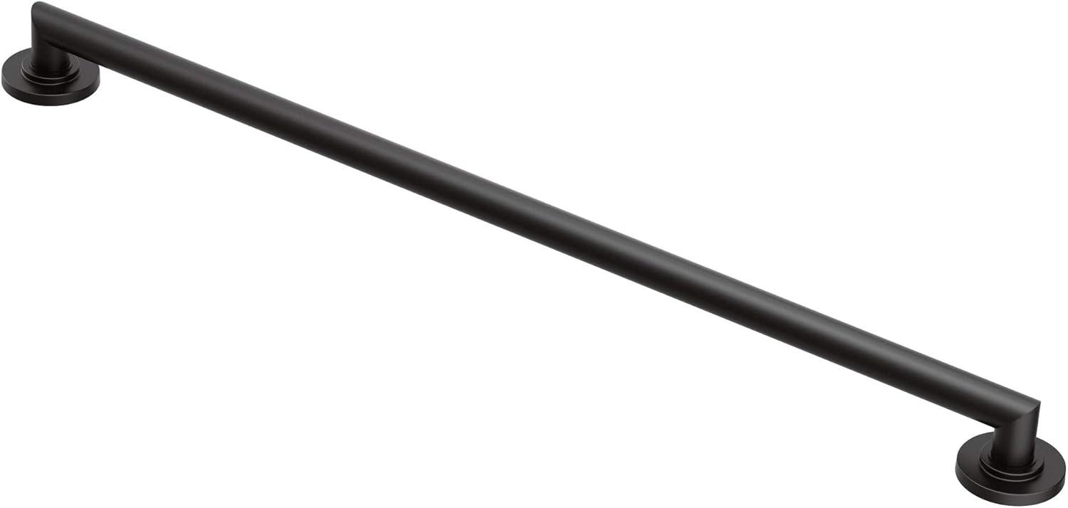 image:imageMoen YG0836CH Bathroom Safety 36Inch Stainless Steel Modern Bathroom Grab Bar ChromeMatte Black