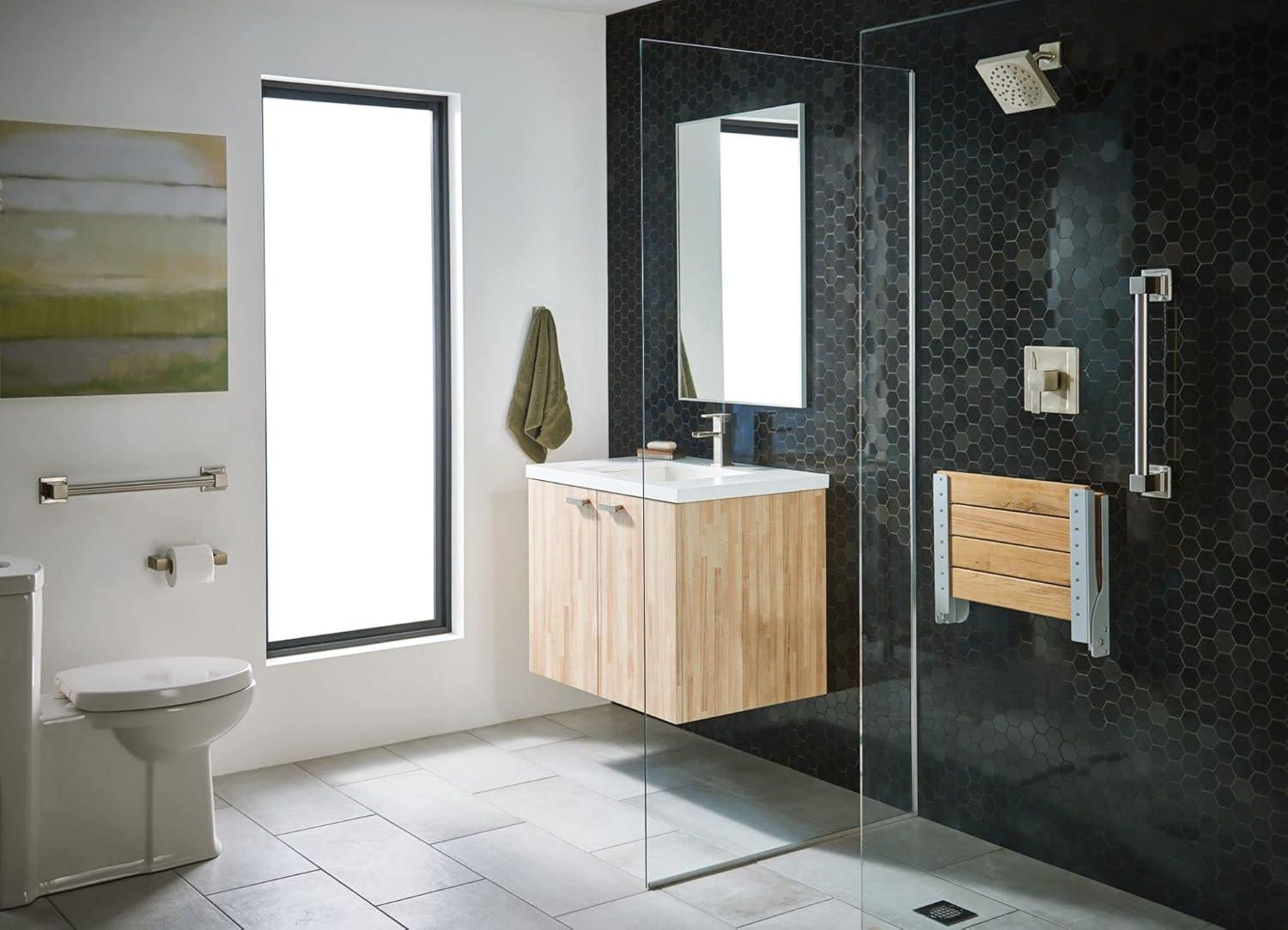 image:imageMoen YG8836BN Bathroom Safety 36Inch Stainless Steel Modern Bathroom Grab Bar Brushed NickelBrushed Nickel