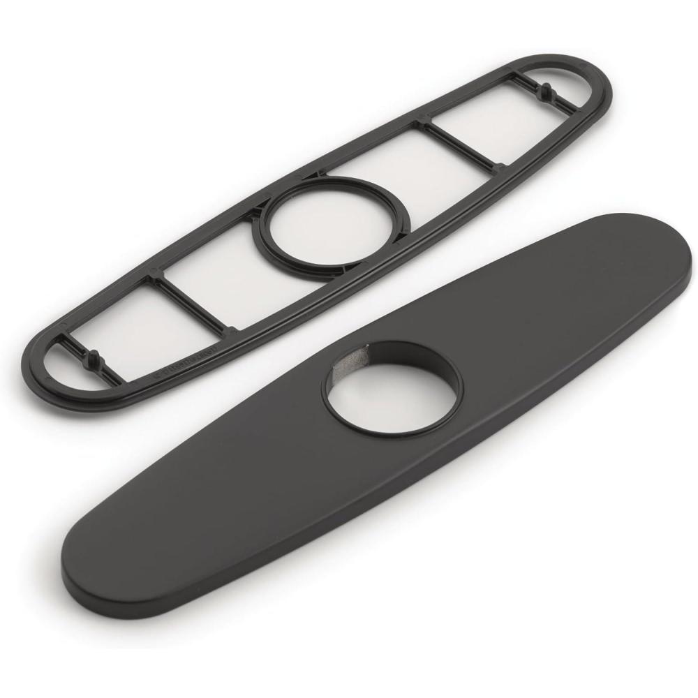 image:imageMoen 141002 Kitchen Faucet Escutcheon Deckplate for 3Hole Installation ChromeMatte Black