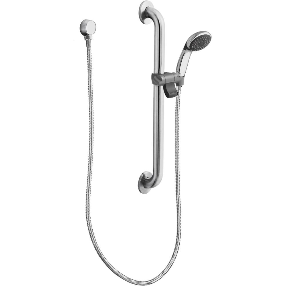 image:imageMoen 52224GBM25 Commercial Slide BarGrab Bar Hand Shower System 25 gpm Chrome
